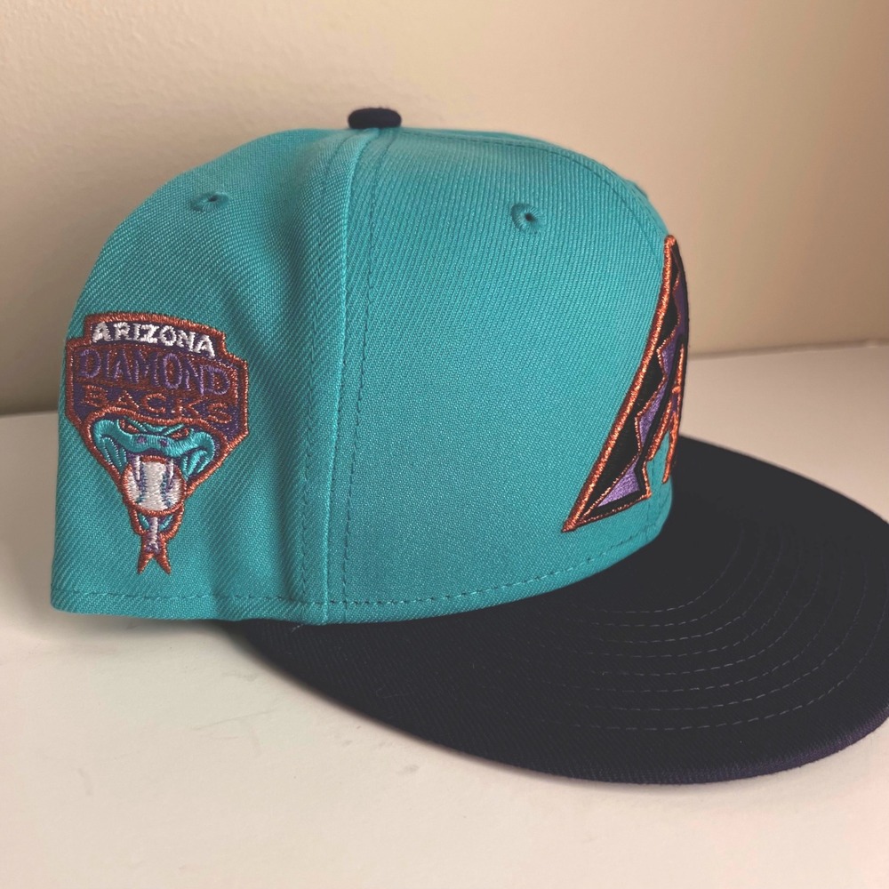 New Era 9FIFTY Arizona Diamondbacks Snapback Hat Teal Purple Cooperstown Mens - Picture 3 of 7